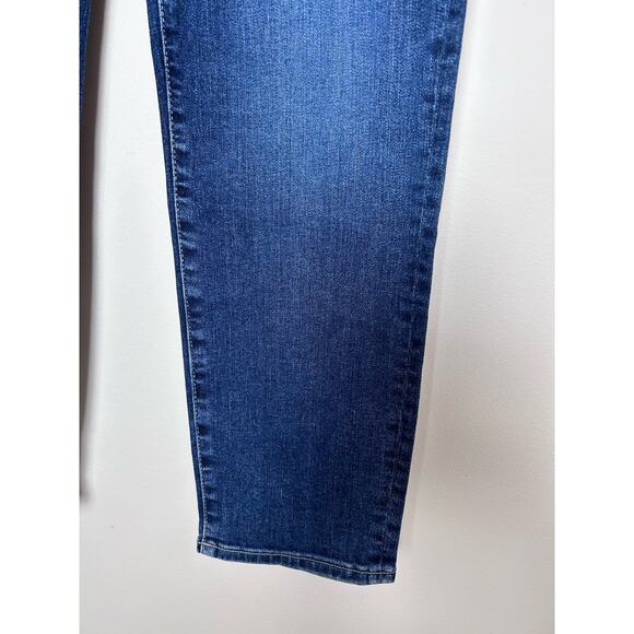Edwin Bree Crop Slim Straight Jeans Size 27 Ritual Blue Dark Wash Cotton NEW - Picture 6 of 6